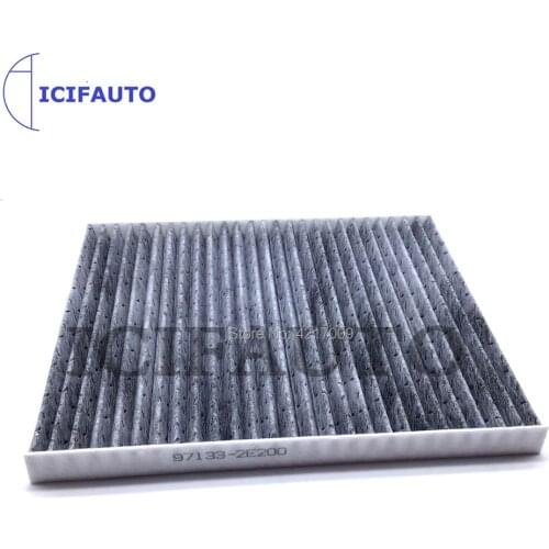 Pollen Cabin Air Filter Activated Carbon For Hyundai Accent Genesis Coupe Tucson Forte Kia Rio Rondo 97133-2E200 97133-2E210AT