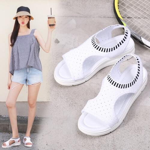 Gladiator Sandalias mujer 2020 Female Wedge Heels Shoes Women Summer Comfortable Sandals Slip-on Flat Sandals Platform Sandalias