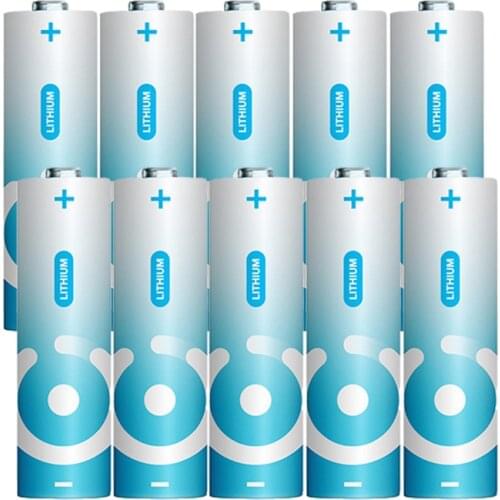 10PCS 1.5V AA Lithium battery 3000mah NICE LR6 AM3 LiFeS2 dry cell NOT rechargeable for camera toys electric shaver toothbrush