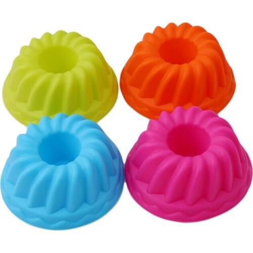 12PCS/Pack Cake Silicone Mold Fondant Pan 3D Muffin Cupcake Pumpkin Form Kitchen Baking Pastry Tools Cake Decorating Tools