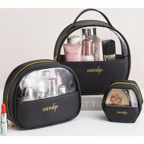3Pcs Large Capacity Travel Organizer Cosmetic Bags Transparent PVC Toiletry Wash Bags Portable Storage Makeup Bag Women Handbag