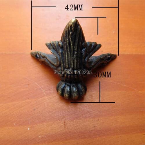 42 * 29mm Antique foot Decorative theropod Jewelry box feet Sides of foot care Foot wooden palette