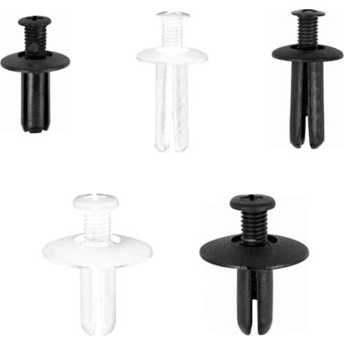 5000Pcs 8mm Hole Car Bumper Fender Large Screw Cover Head Clips Fasteners Auto White Lengthened Mudguard Rivet Clamp