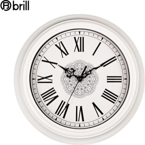 America-Style Silent Wall Clock Retro Roman Nordic Vintage Large Art Clocks Wall Home Decor Living Room Reloj De Pared Europe