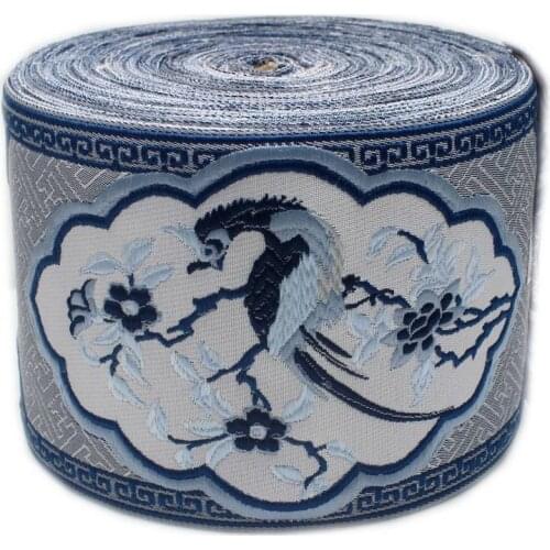 Cusack 1 meter 11.5 cm Webbing Chinese Classical Style Lace Trim Ribbon for Costumes Home Textiles Trimmings DIY Crafts 6 Colors