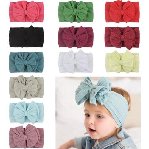 Children Headband Seamless Super Soft Nylon Chiffon Cute Princess Hair Accessories Girls Boys Baby Turband Bow Turband Headwear