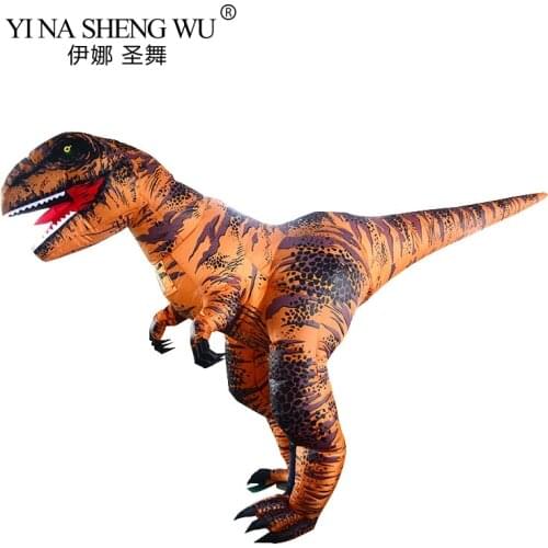 Adult Kids Dinosaur Inflatable Costume Halloween Spinosaurus Cosplay Jumpsuit Carnival Party Role Play Disfraz T-Rex Men Women