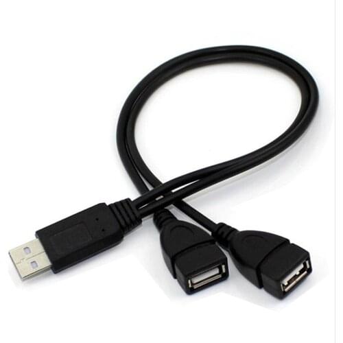Double USB Extension A-Male To 2 A-Female Y Cable Power Adapter Splitter USB2.0 Male to 2Dual USB Female Jack Y Splitter charger