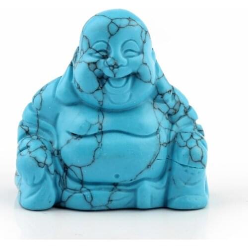 Opalite Natural Stone Carved Buddha 1.5 inch Green aventurine Maitreya Figurine Chakra Healing Quartz Reiki Free pouch