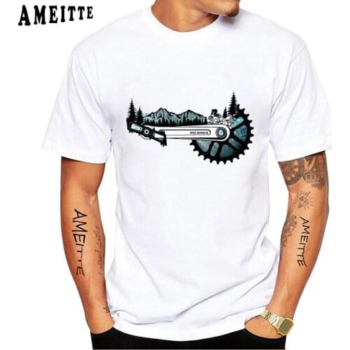 Cycling New Summer Men Short Sleeve Anatomy Of A Road Bike Print T-Shirt Harajuku Bicycles Design Boy Tops Hip Hop White Tees