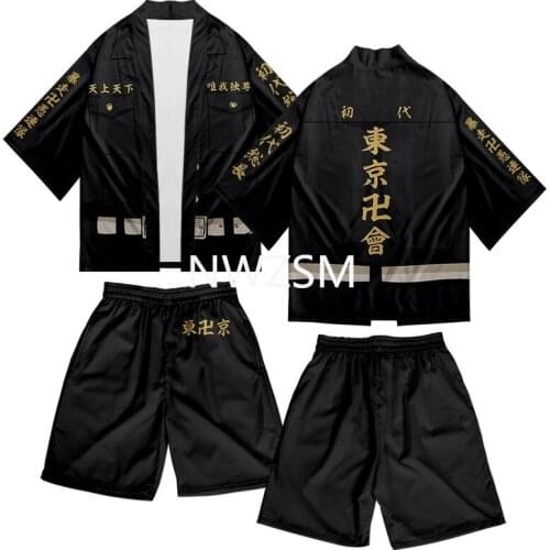 Anime Tokyo Revengers Tokyo Manji Gang Tee Short Sleeve Shorts Manjiro Sano Cosplay Ken Ryuguji Summer Toman Uniform