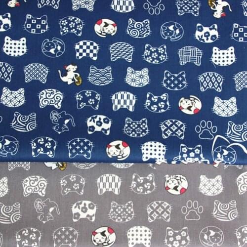 Cartoon Cats Cotton Fabric 100% cotton twill fabrics for DIY Sewing textile tecido tissue patchwork bedding quilting
