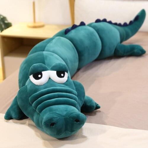 180cm Stuffed Animal Real Life Alligator Plush Toy Simulation Crocodile Dolls Kawaii Ceative Pillow for Children Xmas Gifts