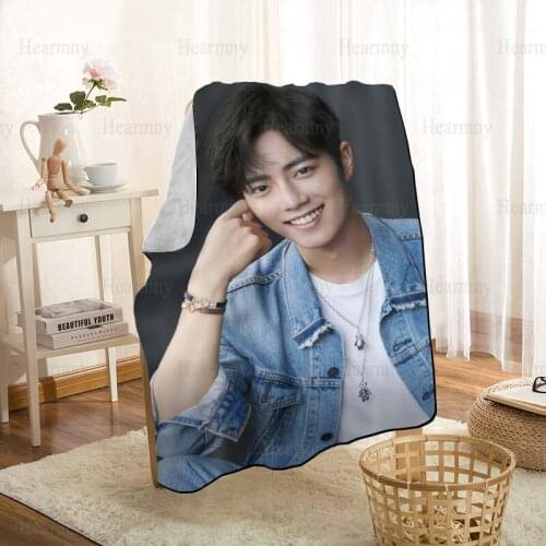 Custom Xiao Zhan Blanket Personalized Blanket On For The Sofa/Bed/Car Portable 3D Blanket For Kid Home Textile Fabric 0508