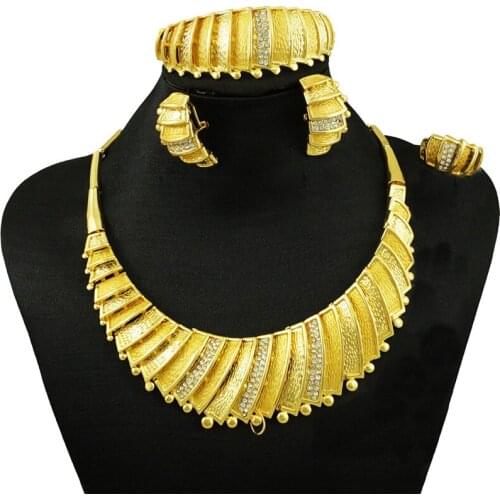 Fine jewelry sets fashion jewelry african gold jewelry sets women big necklace african beads jewelry set