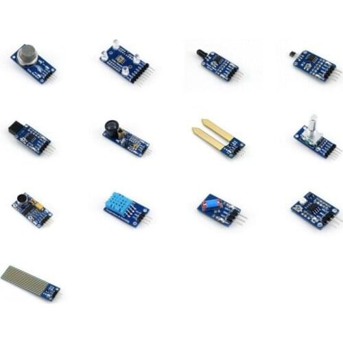 Sensor Module Pack For Aduno Gas Color Flame Metal Hall IR Laser Soil Moisture Rotation Sound Temperature Tilt UV Sensor