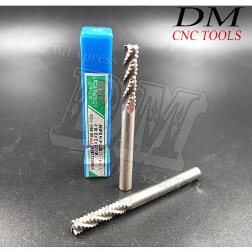 5pcs 6mm Wave Edge Milling Cutter Straight Shank End Mill 2 Flute Milling Cutter Wood Router Bit CNC Tools Set