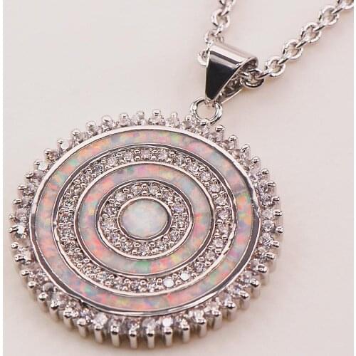 White Fire Opal 925 Sterling Silver Fashion Jewelry Pendant P146