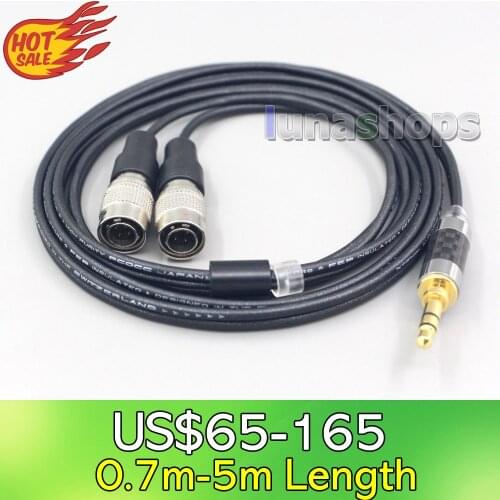 LN007118 2.5mm 4.4mm XLR 3.5mm Black 99% Pure PCOCC Earphone Cable For Mr Speakers Alpha Dog Ether C Flow Mad Dog AEON