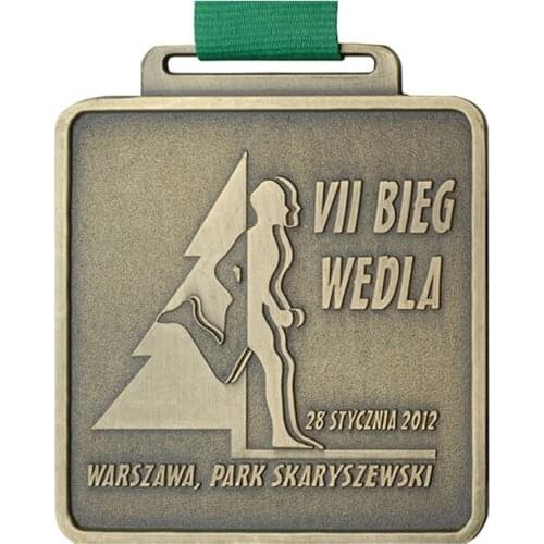 Design your own sport marathon running finisher Zinc alloy medal with lanyard