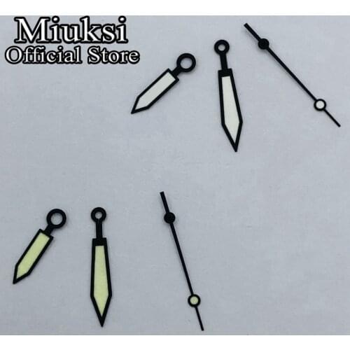 Miuksi watch hands green luminous hands fit ETA 2824 2836 2834 2846 movement