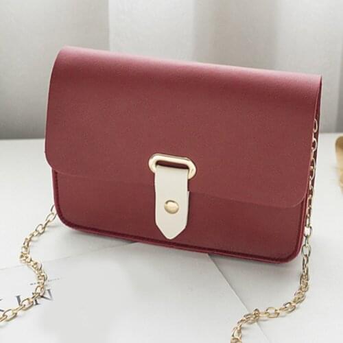 Chain Strap Multi Use Durable Casual Container Gift PU Leather Fashion Handbag For Girls Small Square Woman Bag Makeup Messenger