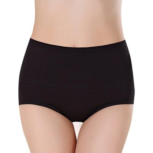 Fashion Basic Elastic Comfortable Solid Color Cotton Menstrual Panties Physiological Pants Leak Proof Underwear Women Panties 3G