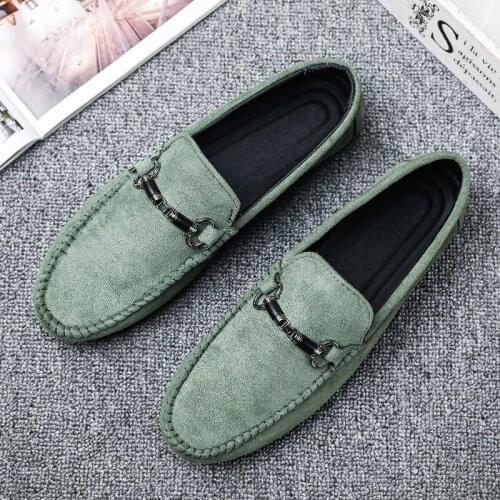 Suede Men Casual Shoes Luxury Brand 2021 Mens Loafers Moccasins Breathable Slip on Black Driving Shoes Summer Open Walk Shoes