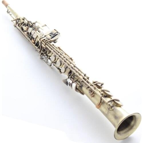 Music Fancier Club Soprano Saxophone 802 Antique Copper Super Action 80 Series II B-flat Soprano Sax Bronze Mouthpiece Neck