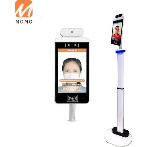 Flooring stand iot body detection camera mask 8inch intelligent fast temperature terminalthermometric face recognition machine