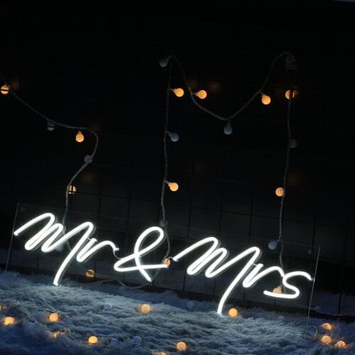 Custom Waterproof Flex Wedding Neon Sign mr&mrs Handmake Love Neon For Engagement wedding ceremony Valentines Day decoration