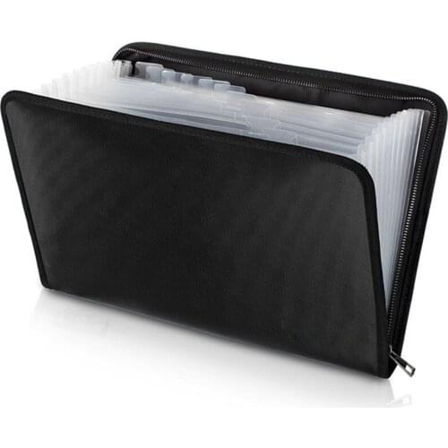 Waterproof Large Capacity File Folders Fireproof Bill Data Document Security Bag With Zipper Office File Folder Protective Bags