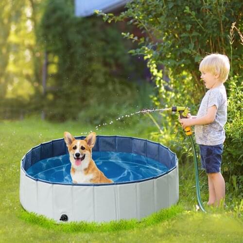 NEW Foldable paddling pool PVC Pet Bathtub Folding Basin For Dogs Cats Puppy Kitten Shower Swimming Pool House Pet folding pool