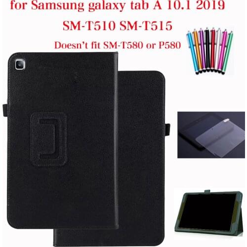 Cover case for 2019 Samsung Galaxy Tab A 10.1" SM-T510 SM-T515 T510 T515 Tablet case protective cover+screen protector