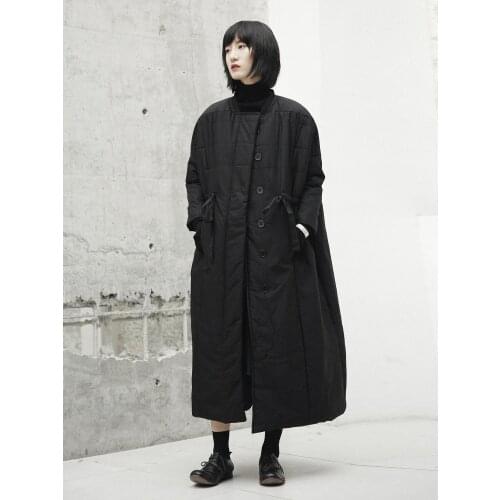 Owen seak Women Cotton Parker Coats Jackets Gothic Style Clothing Trench Winter Dust Women Coats Windbreaker Black Trench