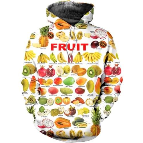 PLstar Cosmos tropical fruits Strawberry Kiwi orange 3d hoodies/shirt/Sweatshirt Winter autumn Harajuku Long sleeve streetwear