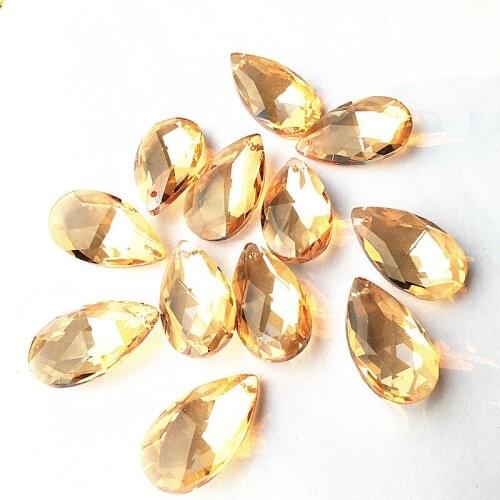 Top Quality 10pcs 38mm Champagne (Free Rings) Crystal Chandelier Pendants/ Crystal Curtain Pendants/ Crystal Chandelier Parts