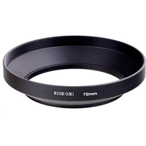 RISE(UK) Screw-in Mount 72mm 72 mm Metal Wide Angle Lens Hood for Digital camera
