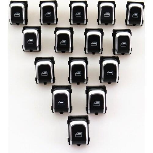 RWSYPL 15 Pcs For Q3 C7 A7 RS6 A8 S8 A6 S6 A6 8KD959855A 4GD 959 855 Chrome Passengers Car Window Electric Control Switch