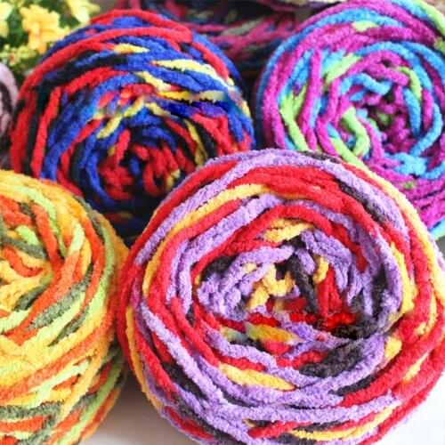 Scarfwool Knitted BabySoft HandCraft Wool Knitting Yarn Colours Crochet Chunky 100g skeins Cotton Colorful velvet chenille