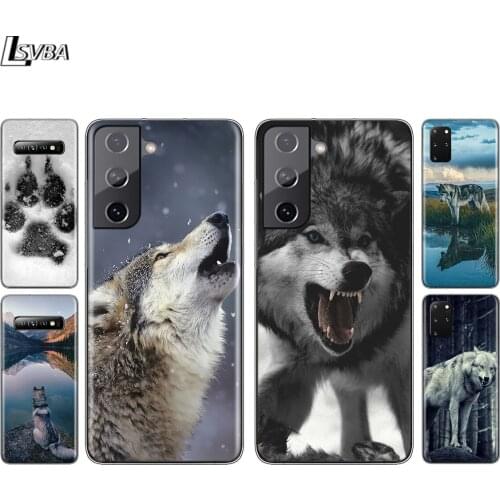 Wolf Animal Silicone Cover For Samsung Galaxy S21 S20 FE Ultra S10 S10E Lite S9 S8 S7 Plus Phone Case