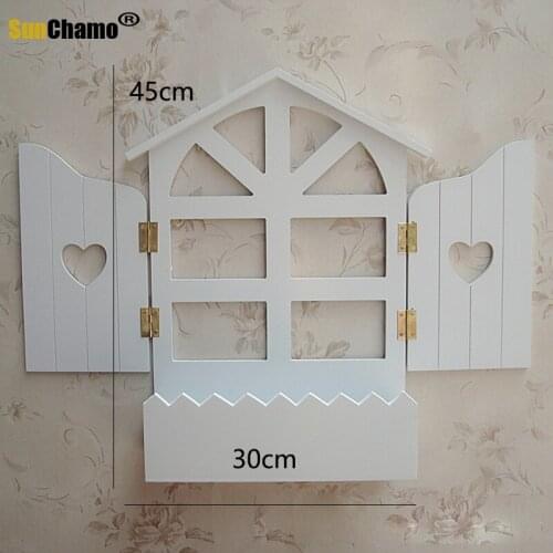 Mediterranean House Window Wall Hanging False Window Decorating Window Garden False Window Wall Crafts Gifts Murals Decoration