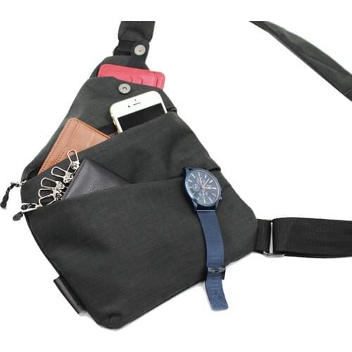 BodyBag Cross and Body adjustable strap waterproof Black Bag for men suitable for daily use