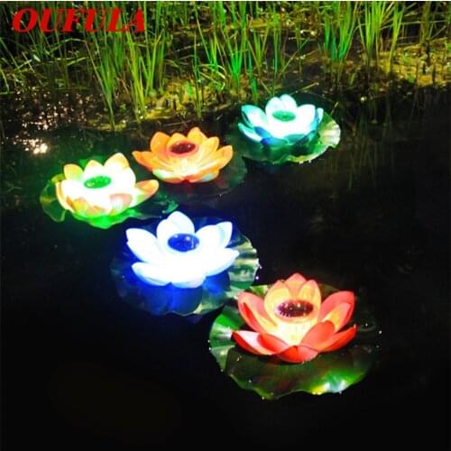 OULALA Solar Landscape Lights Wishing Lights Pond Water Float Lotus Lights Outdoor Waterproof Courtyard Garden Decoration