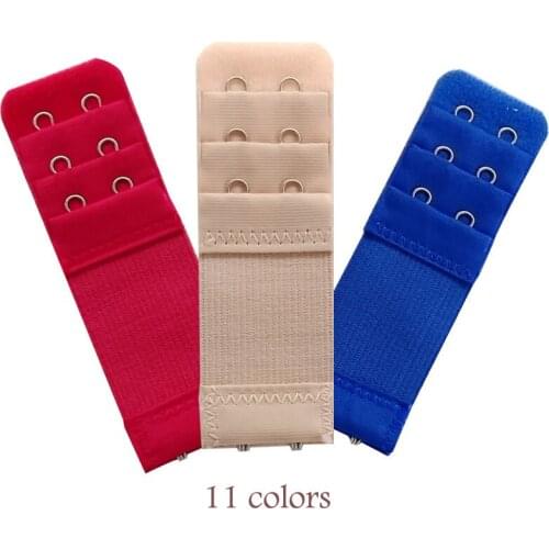 3Pcs Elastic Bra Extenders Strap Extension 3 Hooks 2 Buckles 2 Rows Women Intimates Accessoires Lengthened Bra 3*2 Hooks Clip