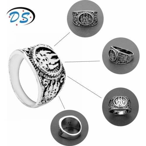 Vikings Original Slavic God Symbol Warding Veles Amulet Bear Paw Ring for Women Men Punk Jewelry Finger Rings