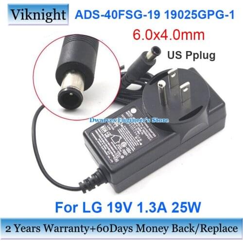 US Plug 19V 1.3A 25W AC Adapter For LG FLATRON 23EN43B 23ET83V E1942CA E2242C-BN IPS224 LCAP21 E1948S E2242C 22M45 ADS-40FSG-19