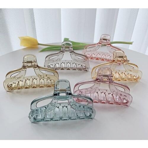 Big Claw Hair Clips, 3.7 inch Hair Clips for Women Girls French Design Strong Hold Hair Clips for Thick Hair , Pinki