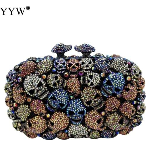 Mix Skull Evening Bags Purses Clutch Womens Hand Bags New Arrival 2021 Women 2021 Designer Luxury Bling Dioamonds Bag sac a main