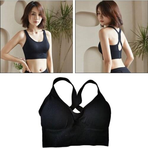 Womens Sports Bras Wirefree High Impact Push Up Bra Adjustable Hook & Eye Closure Fitness Gym Running Yoga Sport Breathable Tops